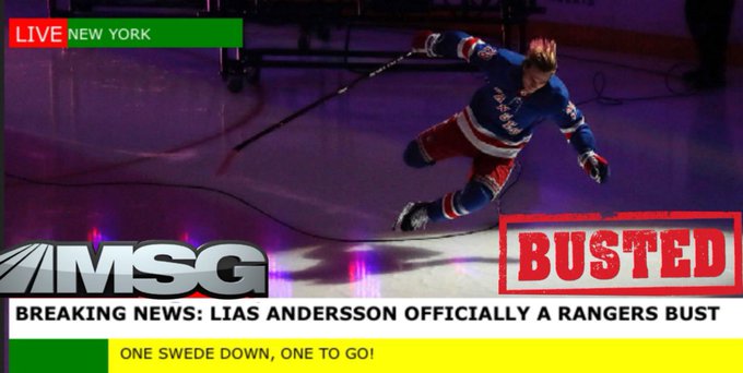 NY Rangers whiff on Lias Andersson; now must hit on Vitali Kravtsov