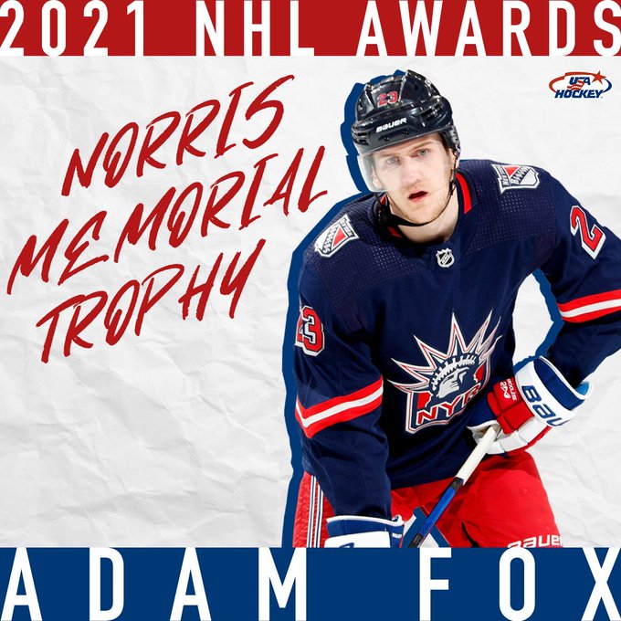 Adam Fox a finalist for the Norris Trophy - Blue Seat Blogs