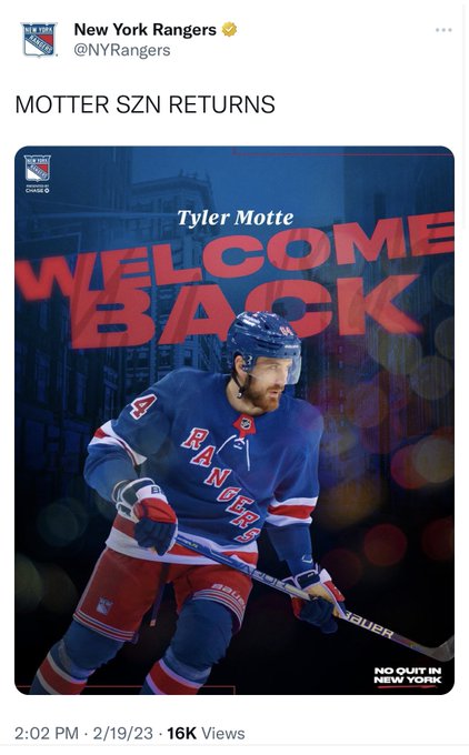 Is the Current State of NYC Driving Away Potential Free Agents? Tyler Motte  Signs with Tampa; The NHL's “Middle Class” Being Phased Away, Alice Cooper,  TNT's Paul Bissonnette Suggests a Violent Crime
