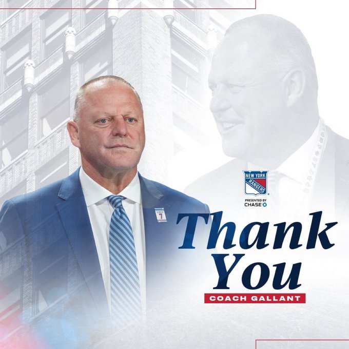 Rangers Fire Gerard Gallant; Full Press Release & “Turk Thoughts,” Chris  Drury's First Strike with Dolan, Panarin = Coach Killer, Let the Joel  Quenneville Introductory Press Conference Commence; Four Coaches in Five